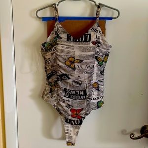 Bodysuit with butterflies